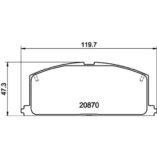 Sada brzdových platničiek kotúčovej brzdy 8DB 355 006-091 /HELLA/ - obr. 3