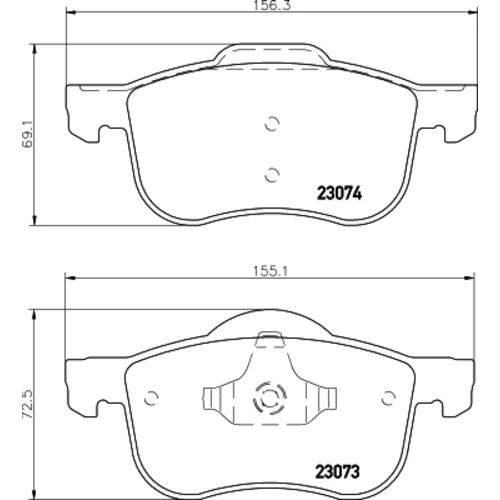 Sada brzdových platničiek kotúčovej brzdy 8DB 355 008-851 /HELLA/ - obr. 3
