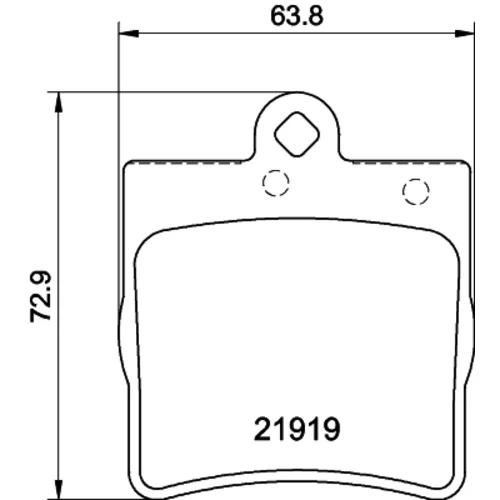 Sada brzdových platničiek kotúčovej brzdy 8DB 355 008-961 /HELLA/ - obr. 3