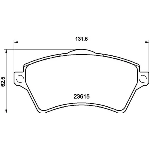 Sada brzdových platničiek kotúčovej brzdy 8DB 355 009-761 /HELLA/ - obr. 3