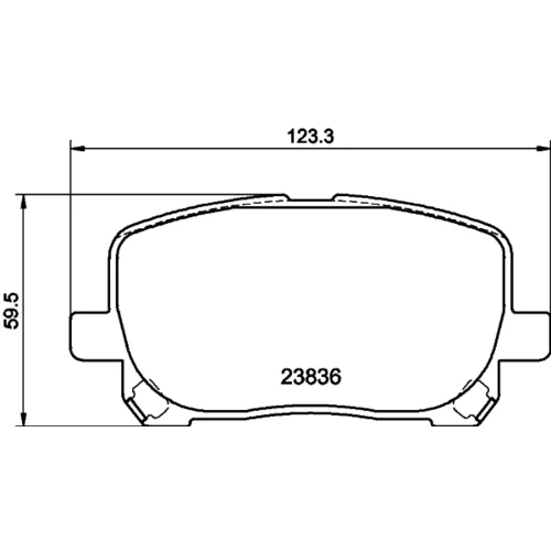 Sada brzdových platničiek kotúčovej brzdy 8DB 355 010-221 /HELLA/ - obr. 3