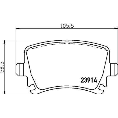 Sada brzdových platničiek kotúčovej brzdy 8DB 355 010-601 /HELLA/ - obr. 3