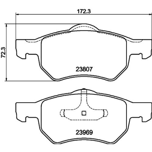 Sada brzdových platničiek kotúčovej brzdy 8DB 355 010-641 /HELLA/ - obr. 3