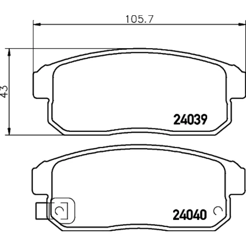 Sada brzdových platničiek kotúčovej brzdy 8DB 355 010-891 /HELLA/ - obr. 3