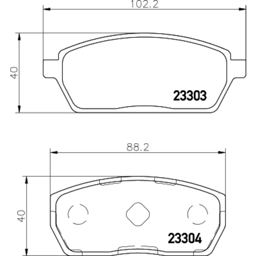 Sada brzdových platničiek kotúčovej brzdy 8DB 355 011-611 /HELLA/ - obr. 3