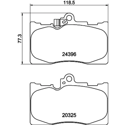 Sada brzdových platničiek kotúčovej brzdy 8DB 355 012-121 /HELLA/ - obr. 3