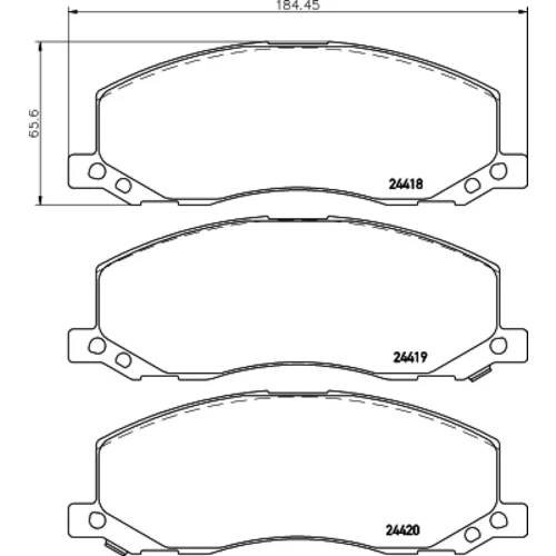 Sada brzdových platničiek kotúčovej brzdy 8DB 355 013-061 /HELLA/ - obr. 3
