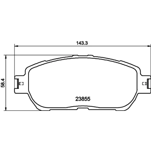 Sada brzdových platničiek kotúčovej brzdy 8DB 355 014-441 /HELLA/ - obr. 3