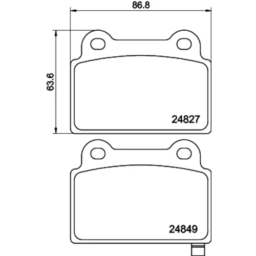 Sada brzdových platničiek kotúčovej brzdy 8DB 355 014-701 /HELLA/ - obr. 3