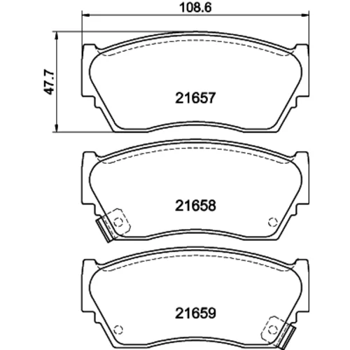 Sada brzdových platničiek kotúčovej brzdy 8DB 355 016-351 /HELLA/ - obr. 3