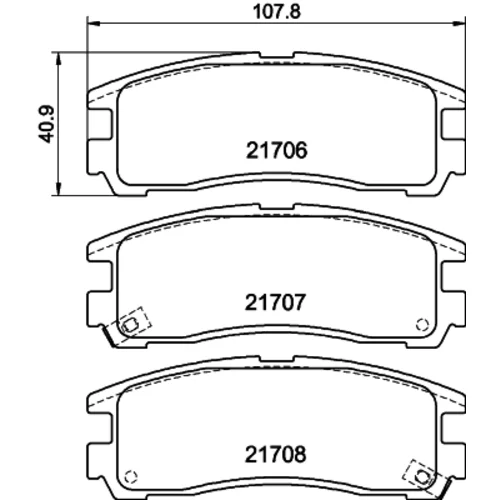 Sada brzdových platničiek kotúčovej brzdy 8DB 355 016-591 /HELLA/ - obr. 3