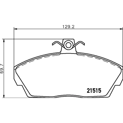 Sada brzdových platničiek kotúčovej brzdy 8DB 355 018-431 /HELLA/ - obr. 3