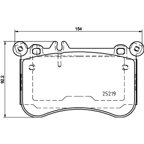 Sada brzdových platničiek kotúčovej brzdy 8DB 355 019-671 /HELLA/ - obr. 3