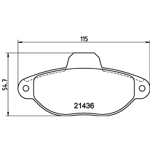 Sada brzdových platničiek kotúčovej brzdy 8DB 355 019-931 /HELLA/ - obr. 3