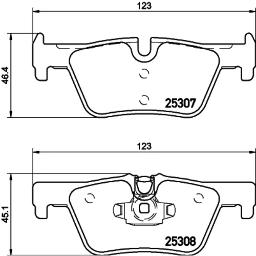 Sada brzdových platničiek kotúčovej brzdy 8DB 355 019-971 /HELLA/ - obr. 3