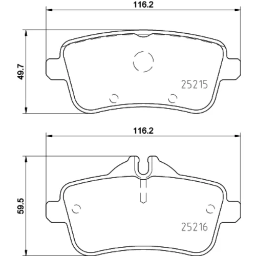 Sada brzdových platničiek kotúčovej brzdy 8DB 355 020-161 /HELLA/ - obr. 3