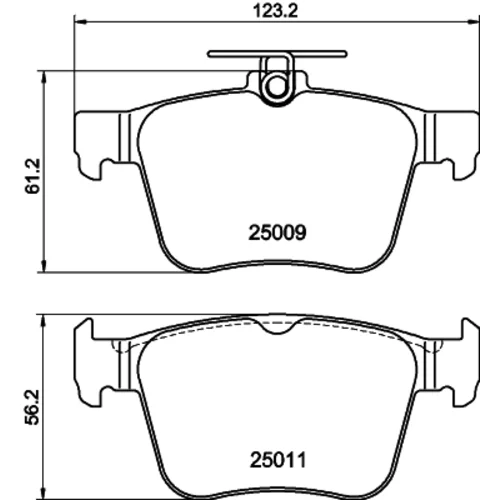 Sada brzdových platničiek kotúčovej brzdy 8DB 355 020-261 /HELLA/ - obr. 3