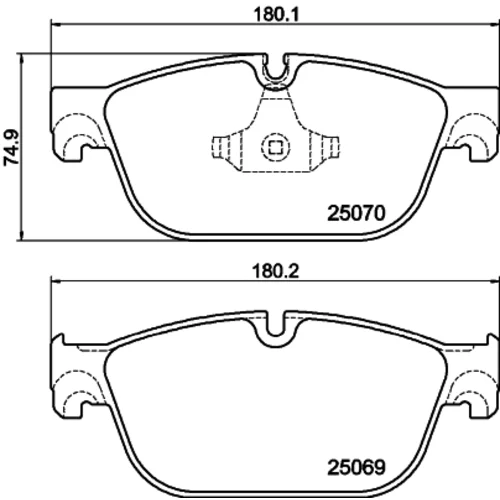 Sada brzdových platničiek kotúčovej brzdy 8DB 355 021-141 /HELLA/ - obr. 3