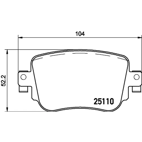 Sada brzdových platničiek kotúčovej brzdy 8DB 355 021-291 /HELLA/ - obr. 3