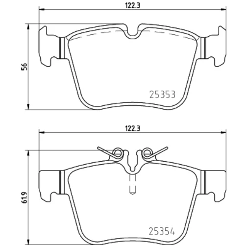 Sada brzdových platničiek kotúčovej brzdy 8DB 355 021-831 /HELLA/ - obr. 3