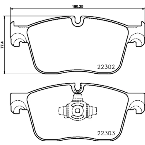 Sada brzdových platničiek kotúčovej brzdy 8DB 355 024-661 /HELLA/ - obr. 3
