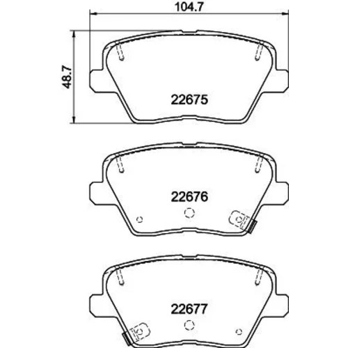 Sada brzdových platničiek kotúčovej brzdy 8DB 355 037-891 /HELLA/ - obr. 3