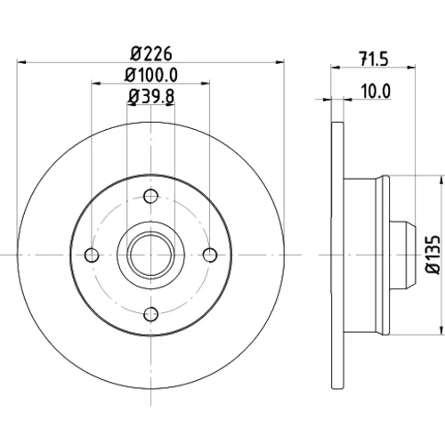 Brzdový kotúč 8DD 355 101-661 /HELLA/ - obr. 3