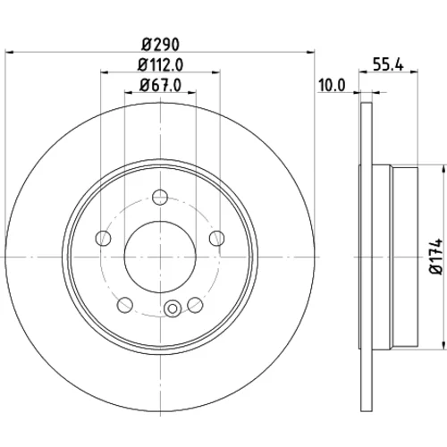 Brzdový kotúč 8DD 355 104-321 /HELLA/ - obr. 3