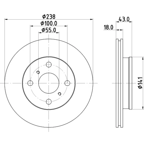 Brzdový kotúč 8DD 355 104-781 /HELLA/ - obr. 3