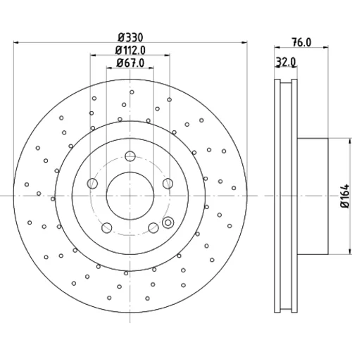Brzdový kotúč 8DD 355 106-851 /HELLA/ - obr. 3