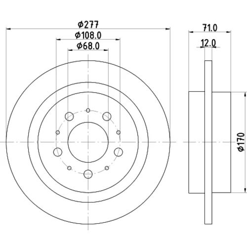 Brzdový kotúč 8DD 355 107-101 /HELLA/ - obr. 3