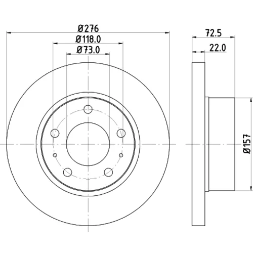 Brzdový kotúč 8DD 355 107-401 /HELLA/ - obr. 3