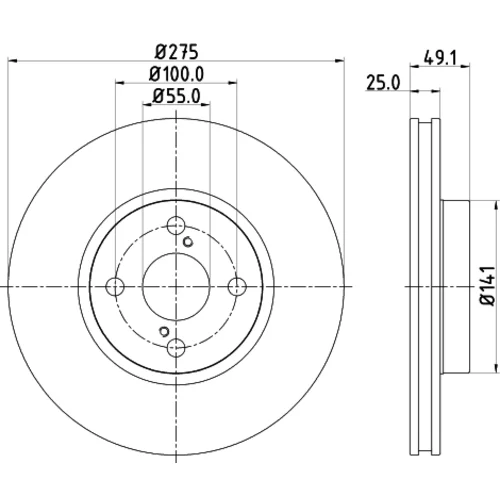 Brzdový kotúč 8DD 355 110-451 /HELLA/ - obr. 3