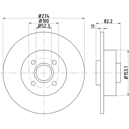 Brzdový kotúč 8DD 355 112-211 /HELLA/ - obr. 3