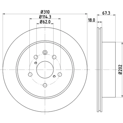 Brzdový kotúč 8DD 355 112-881 /HELLA/ - obr. 3