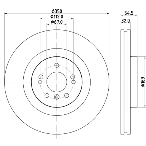 Brzdový kotúč 8DD 355 113-191 /HELLA/ - obr. 3