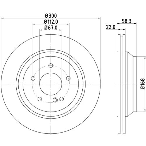 Brzdový kotúč 8DD 355 115-391 /HELLA/ - obr. 3