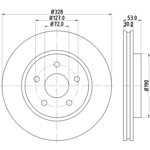Brzdový kotúč 8DD 355 115-921 /HELLA/ - obr. 3