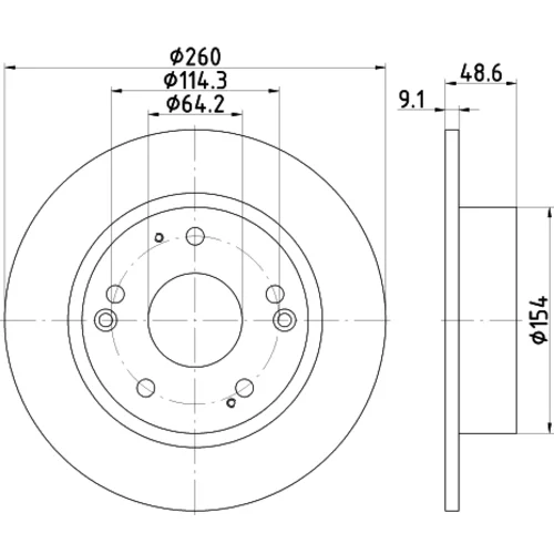 Brzdový kotúč 8DD 355 117-091 /HELLA/ - obr. 3