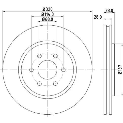 Brzdový kotúč 8DD 355 119-001 /HELLA/ - obr. 3
