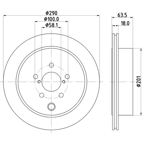 Brzdový kotúč 8DD 355 122-281 /HELLA/ - obr. 3