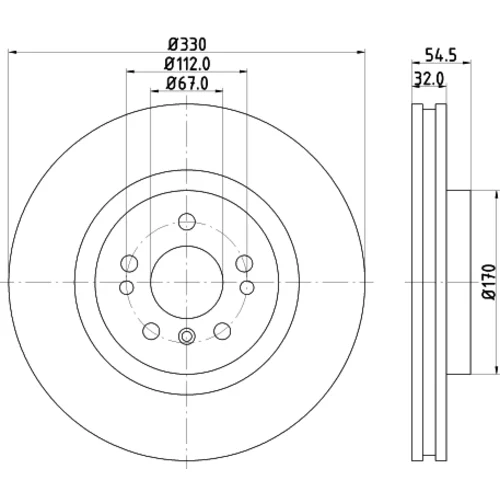 Brzdový kotúč 8DD 355 126-301 /HELLA/ - obr. 3