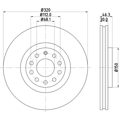 Brzdový kotúč 8DD 355 127-591 /HELLA/ - obr. 3