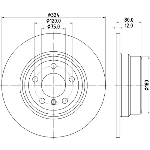 Brzdový kotúč 8DD 355 127-651 /HELLA/ - obr. 3