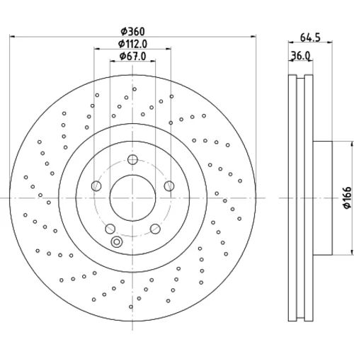 Brzdový kotúč 8DD 355 127-961 /HELLA/ - obr. 3