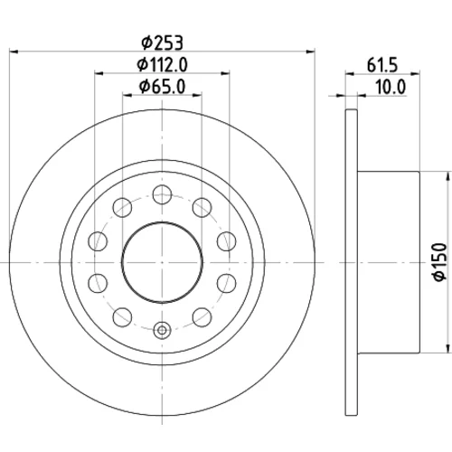 Brzdový kotúč 8DD 355 132-281 /HELLA/ - obr. 3