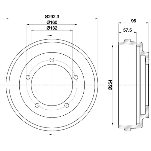 Brzdový bubon 8DT 355 300-201 /HELLA/ - obr. 3