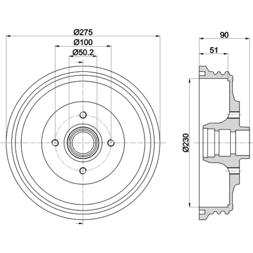 Brzdový bubon 8DT 355 301-351 /HELLA/ - obr. 3