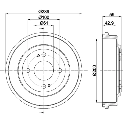 Brzdový bubon 8DT 355 301-981 /HELLA/ - obr. 3