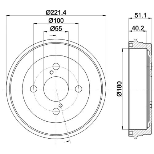 Brzdový bubon 8DT 355 303-021 /HELLA/ - obr. 3